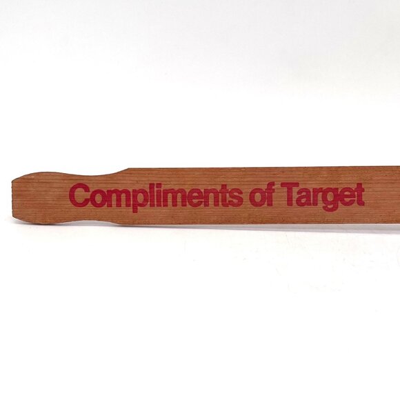 Target Other - Vintage Compliments of Target Branded Wooden Paint Stir Stick Red Lettering 14"